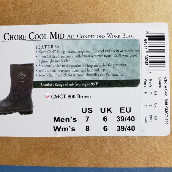 Muck Boot Company Chore Cool Mid Waterproof Boots - Picture 8 of 8